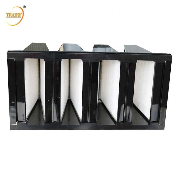HVAC시스템을 위한 ABS 재질 골조 0.5 마이크론 Ｖ 뱅크 필터