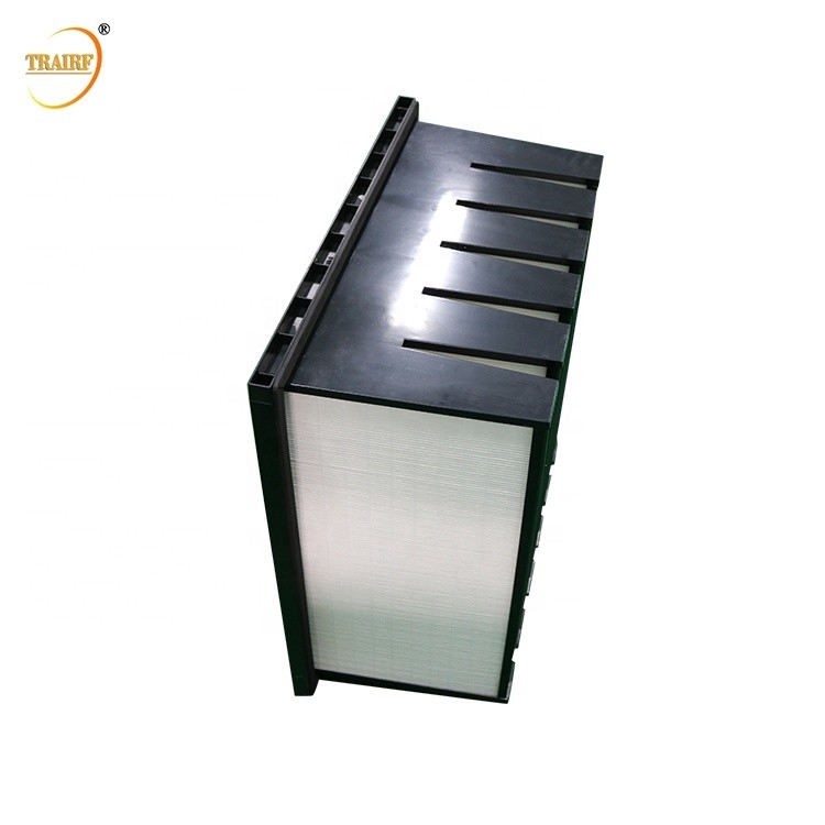 ABS 재질 프레임 마이크로파인 글라스 미디어 24x24x12 Ｖ 뱅크 필터 HEPA 공기 정화 필터