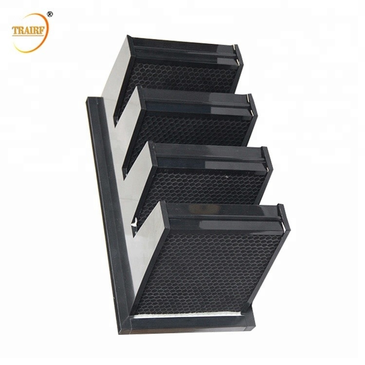 0.3u 활성 탄소 공기 정화 필터 Ｖ 은행 공기 정화 필터 800-4200 CMB/H